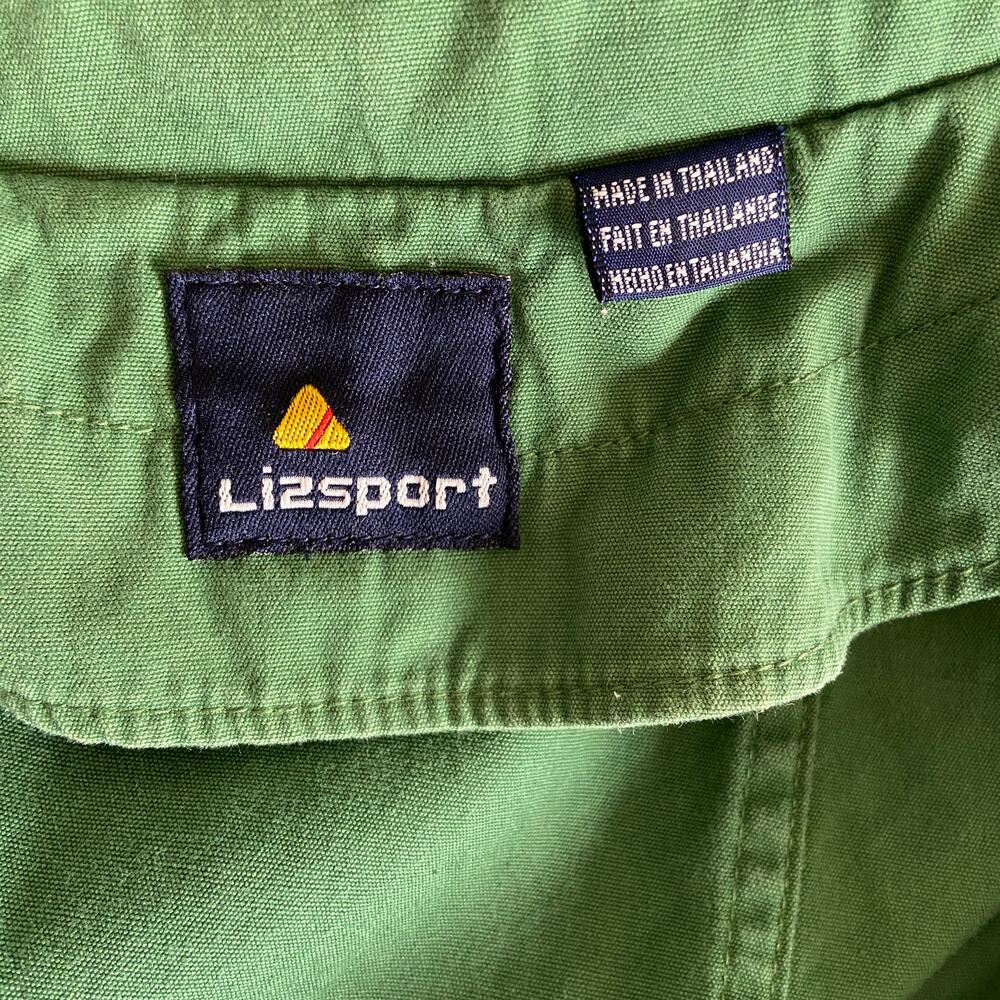 Vintage Oversized Green Long Lightweight Faux Leather Trim Coat - Women's Size M - Picture 5 of 6